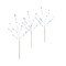 Brite Star Set of 3 Pre-Lit White Christmas Twig Tree Path Markers 30" - Twinkling Blue LED Mini Lights